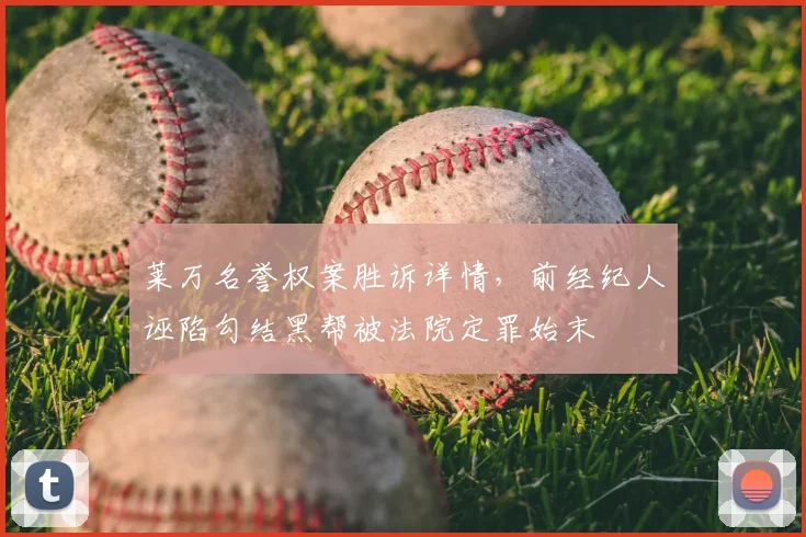莱万名誉权案胜诉详情，前经纪人诬陷勾结黑帮被法院定罪始末
